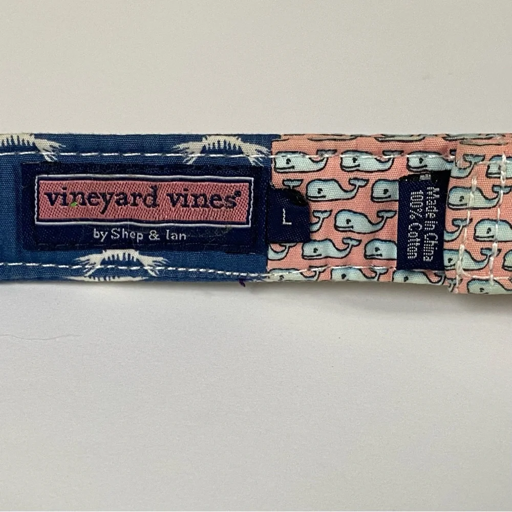 Vineyard Vines Belt Size Large Boy’s D Ring Canvas D-Ring Patchwork Preppy girls
